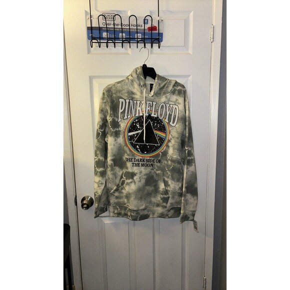 Pink Floyd Hoodie Sweatshirt Mens L Tie Dye Dark Side Of The Moon Band NEW - Picture 1 of 3